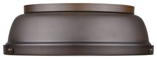 Duncan 14" Flush Mount, Rubbed Bronze With Rubbed Bronze Shade