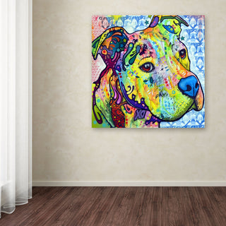 Dean Russo 'Thoughtful Pitbull III' Canvas Art, 14x14