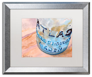 'Atlas Jar' Art, 16x20, Silver Frame, White Mat