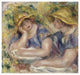 "Two Women in Blue Blouses" Print by Pierre-Auguste Renoir, 24"x23"