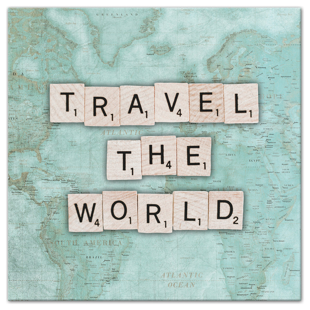 Travel the World 16"x16" Print on Canvas