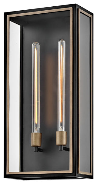 Hinkley Shaw Large Wall Mount Lantern, Black