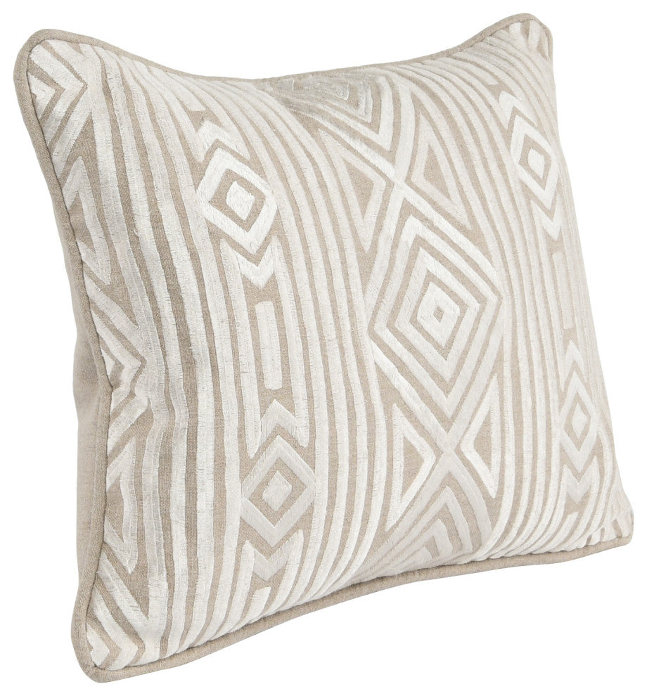 Adrie 12" x 16" Throw Pillow, Ivory