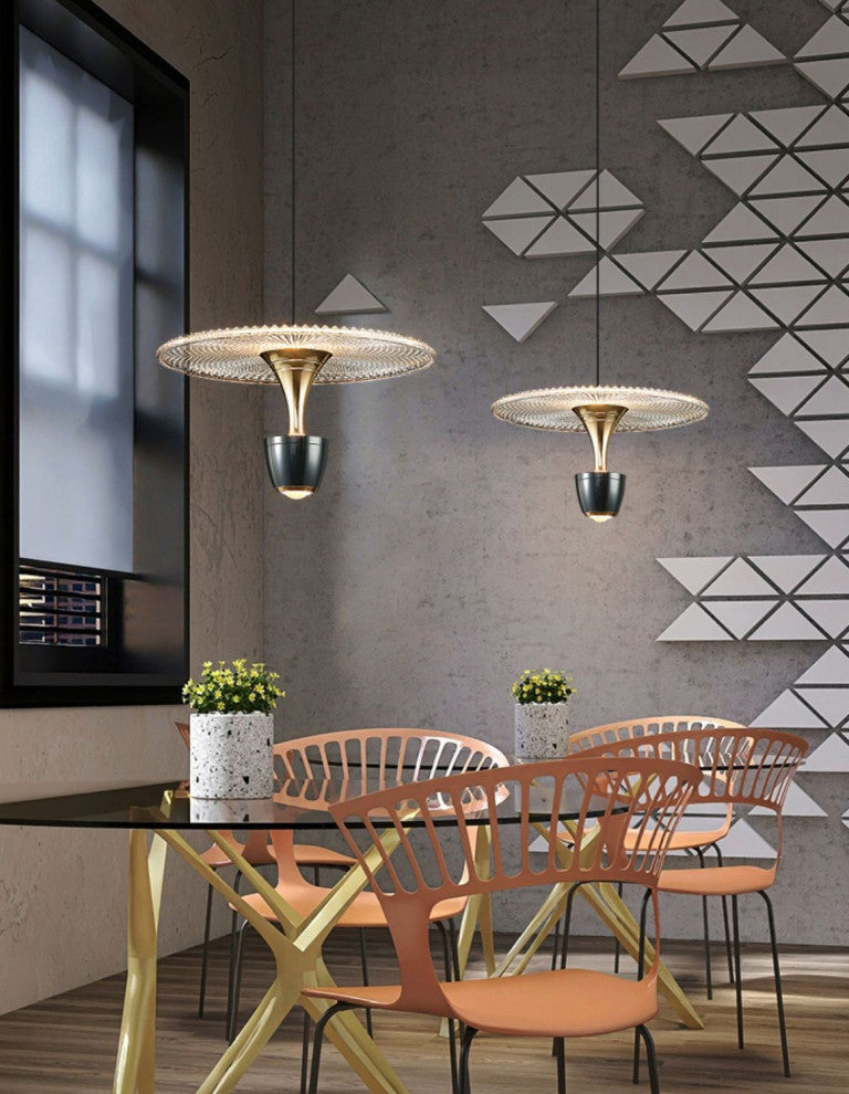 MIRODEMIÂ® Engelberg | Chandelier in the Shape of Art Flower Umbrella, Green, Warm Light
