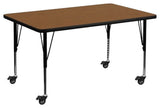 Mobile 24''Wx48''L Oak Hp Laminate Activity Table