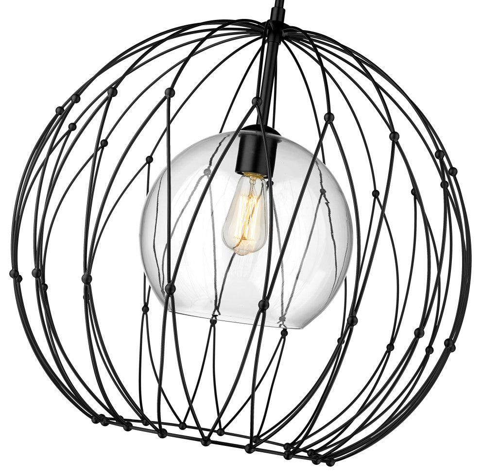 Zlite 1940P24-MB 1-Light Pendant, Clear