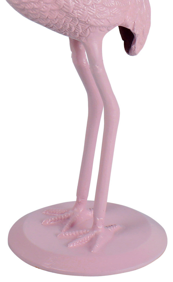 Blanche Classic Mid-Century Glass Top Flamingo End Table