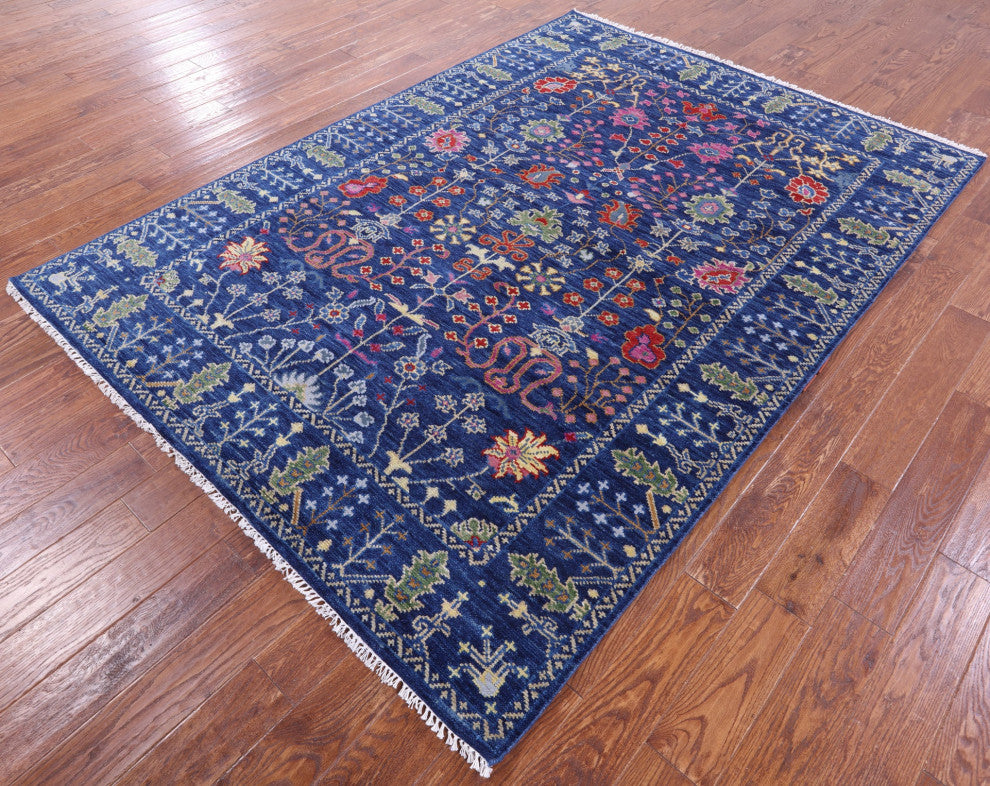 Hand Knotted Turkish Oushak Rug 6' 2" X 8' 9" - Q15942