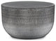 Maklaine 30 " Metal Metal Coffee Table in Antique Silver Finish