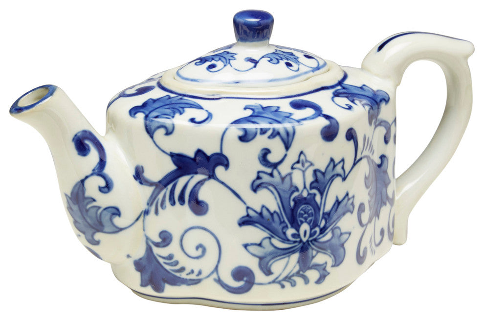 Blue and White Tea Pot