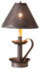 Plantation Candlestick Lamp with Shade - Kettle Black