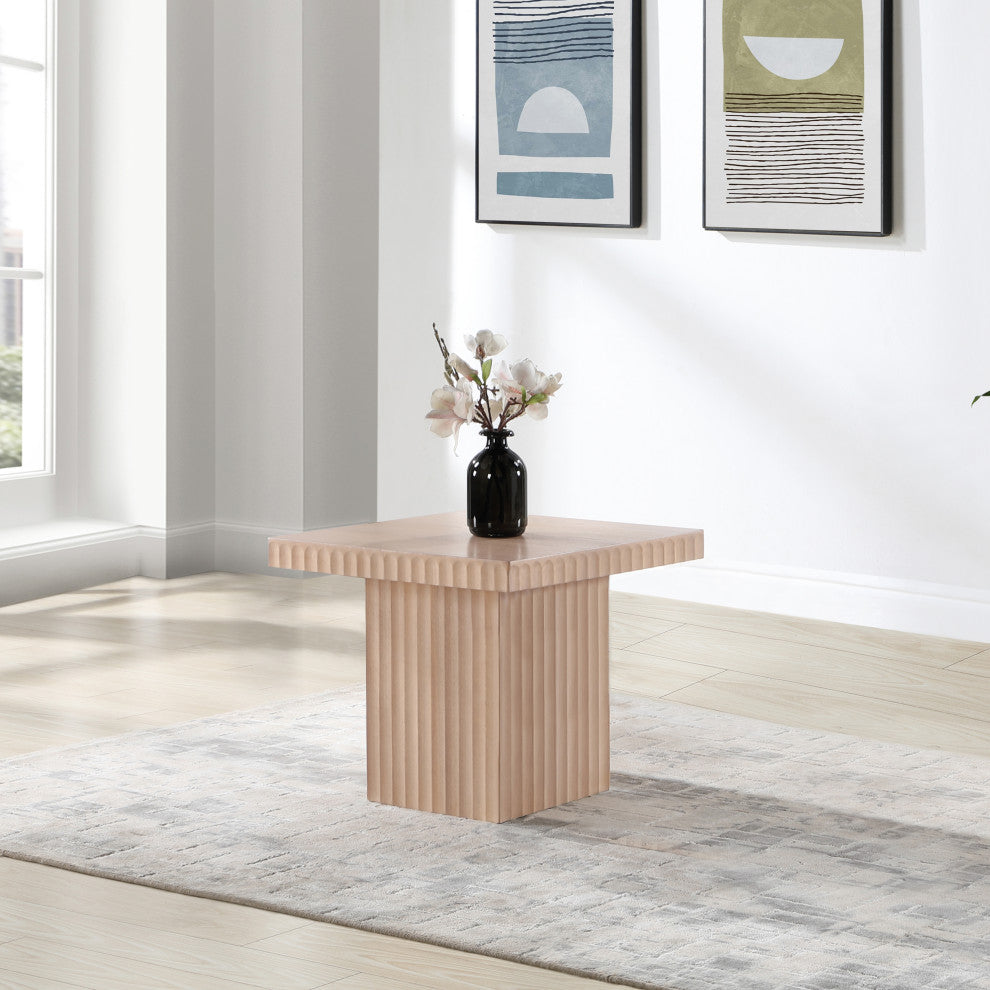 Spencer Oak Veneer Coffee Table, Natural, 18" H, 1 Piece