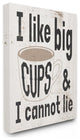 Big Cups Funny Word Kitchen Dining Room Paint Design, 30"x40"