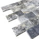 Luna Sky Marble 2"x4" Brick on 12"x12" Mesh Mosaic Tile  (10 sqft per box)