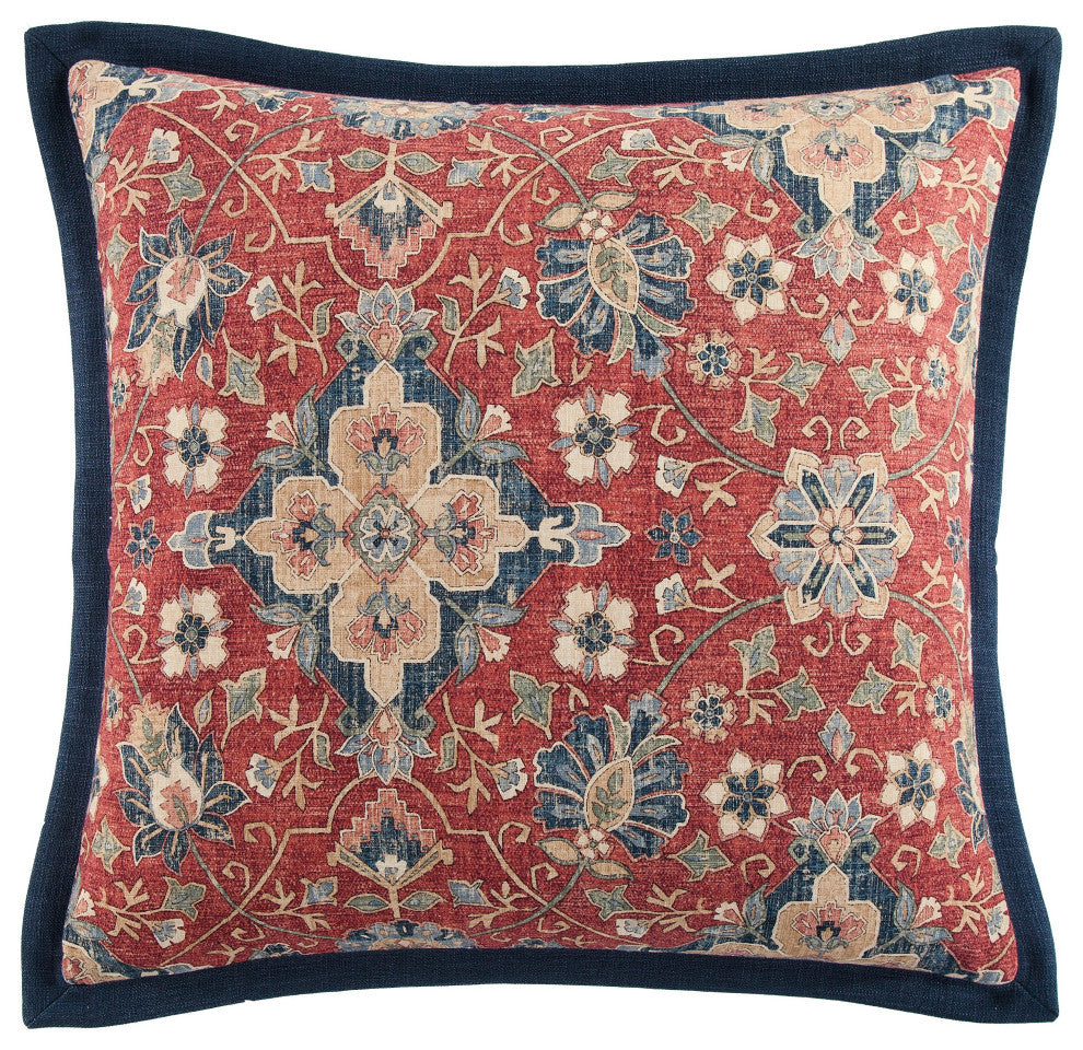 Melinda Vintage Floral Medallion Euro Sham, 27"x27", 1 Piece