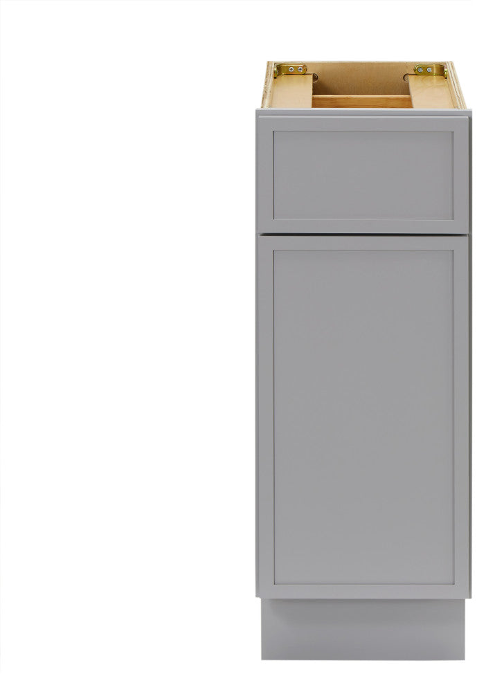 Vanity Art Birch Plywood Single Base Storage Cabinet, Gray, 12"