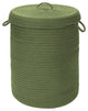 Colonial Mills Hamper Simply Home Solid Moss Green Round Hamper With Lid
