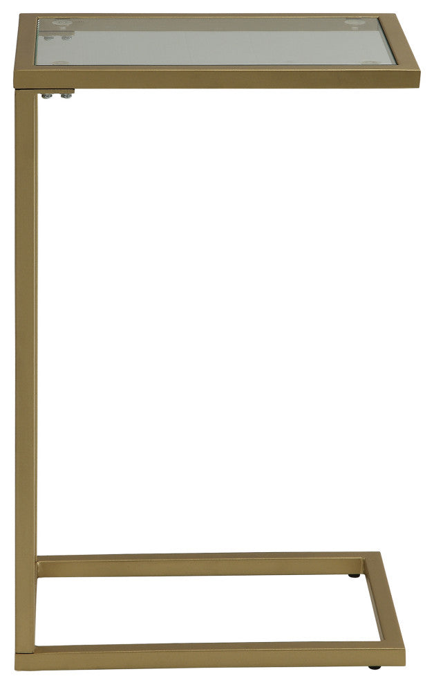 Aggie Computer Tray Table, Harvest Oak and Aged Iron, Gold