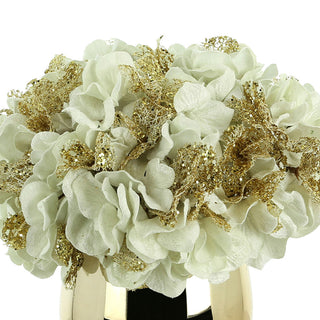 Hydrangea Holiday Arrangement in a Glass Vase