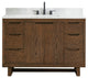 Mowry Bathroom Vanity, Brown Brushed Oak, 48", No Mirror