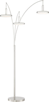Sailee LED 3-Light Arch Lamp in Brushed Nickel  Type LED 15Wx3