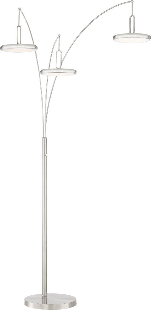 Sailee LED 3-Light Arch Lamp in Brushed Nickel  Type LED 15Wx3