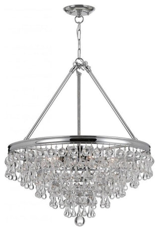 Crystorama Calypso Chandelier Clear Glass Balls Polished Chrome Brass