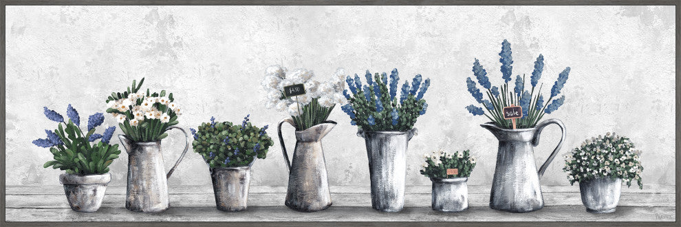 "Lavender Collection" Floater Framed Painting Print on Canvas