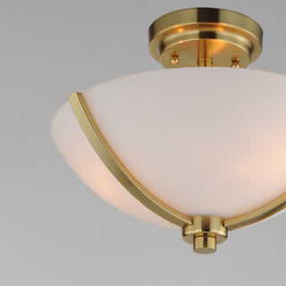 Maxim 20031 Deven 3 Light 14"W Semi-flush Bowl Ceiling Fixture - Black