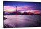 "Golden Gate Bridge at Sunset" Wrapped Canvas Art Print, 24"x16"x1.5"
