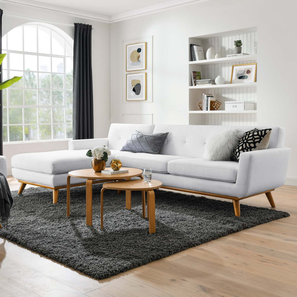 Sectional Sofa Set, Fabric, White, Modern, Living Lounge Hotel Lobby Hospitality