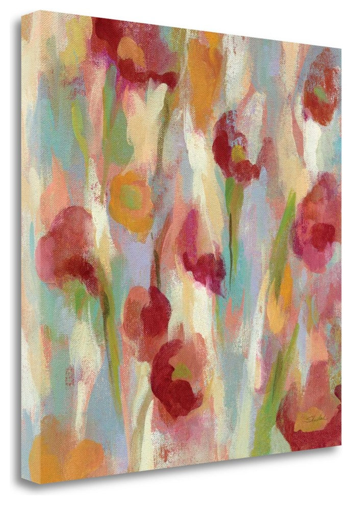 "Breezy Floral II" By Silvia Vassileva, Giclee Print on Gallery Wrap Canvas