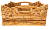 Artifacts Rattan™ Scallop Collection Shelf Basket, Honey Brown