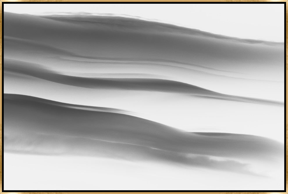 54x36 Lenticular Clouds XIII, Framed Artwork, Gold