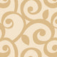 Modern Scroll Wallpaper, Beige, Set of 3 Bolts