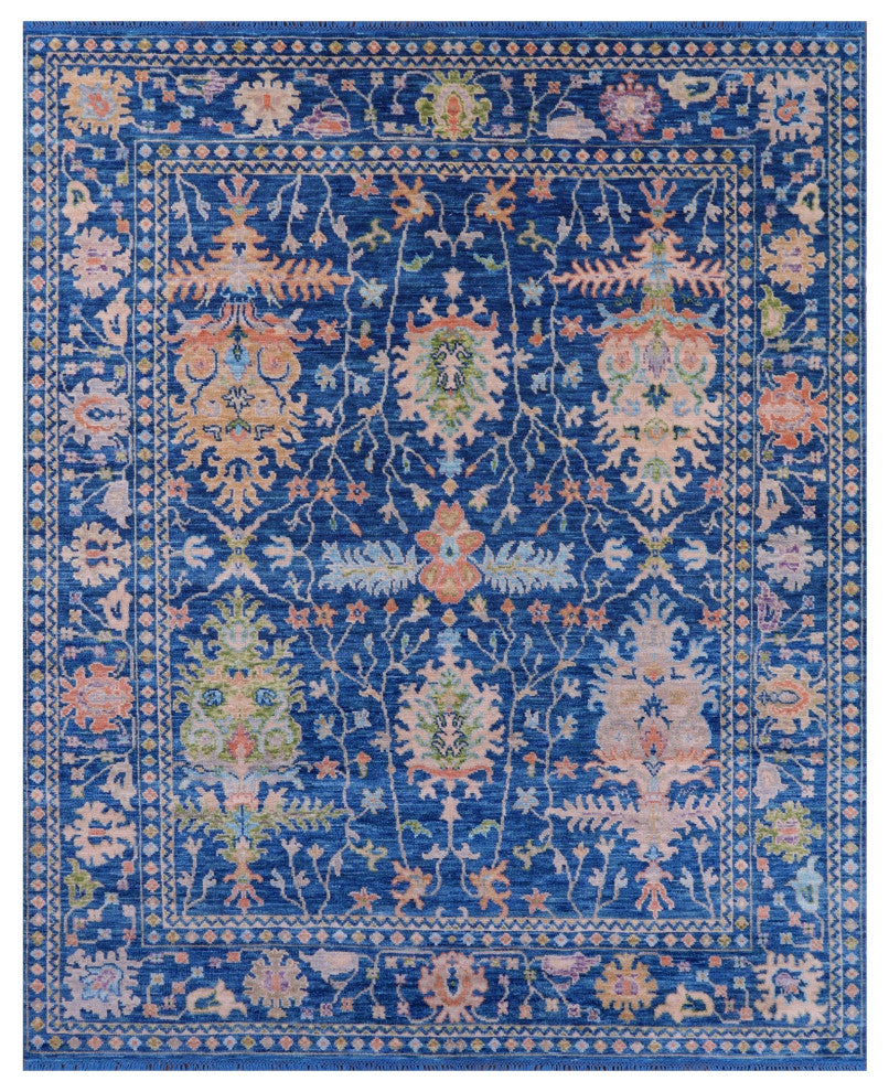 Handmade Turkish Oushak Wool Rug 8' 1" X 10' 0" - Q15660
