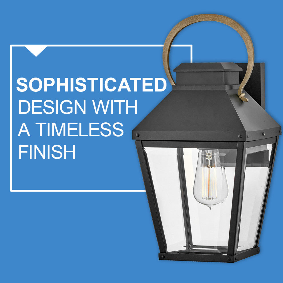 Hinkley Dawson Large Wall Mount Lantern, Black