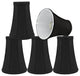 30244-5 Small Bell  Chandelier Clip On Lamp Shade Black 2 1/2"x4"x5"