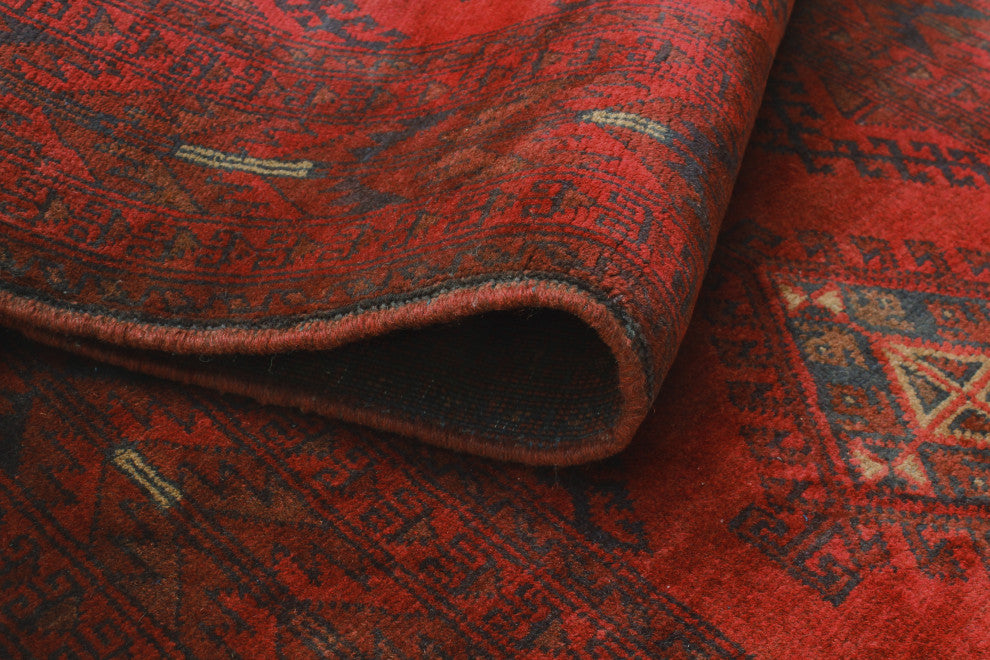 Khal Mohammadi Velma Red/Navy Runner, 2'9x9'7