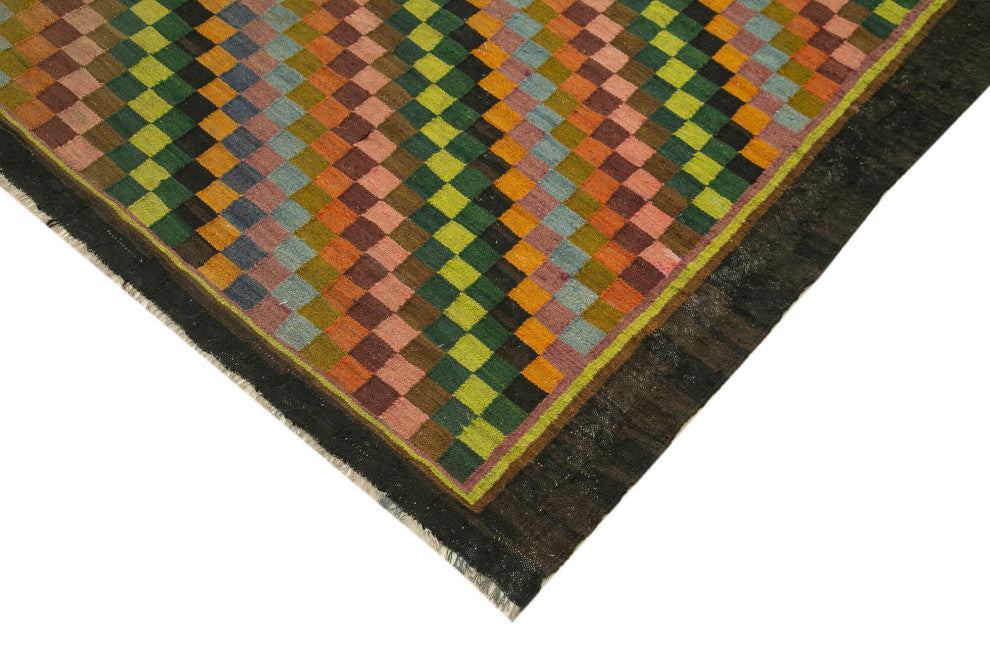 Rug N Carpet - Handmade Moldovan 6' 10'' x 12' 7'' Vintage Floral Kilim Rug