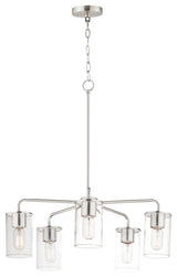 Maxim 11846CD Sleek 5 Light 25"W Chandelier - Satin Nickel