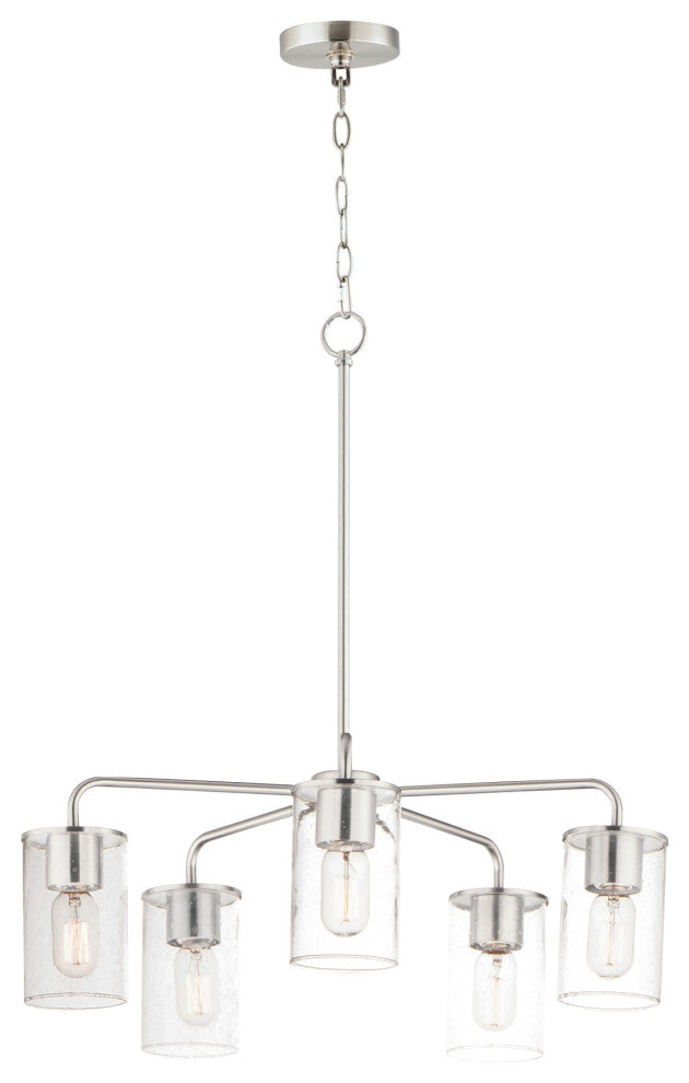 Maxim 11846CD Sleek 5 Light 25"W Chandelier - Satin Nickel