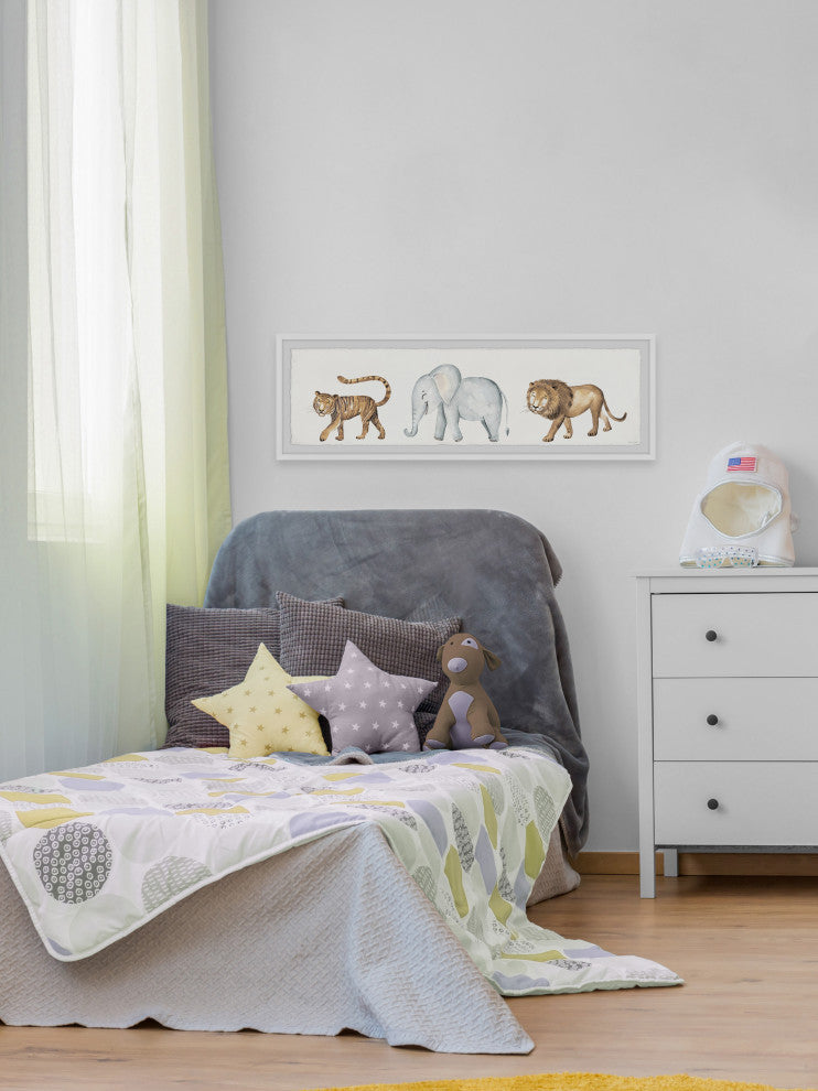 "Follow Me Guys" Framed Painting Print, 45x15