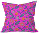 Hello Sayang Summer Batik Fuchsia Throw Pillow