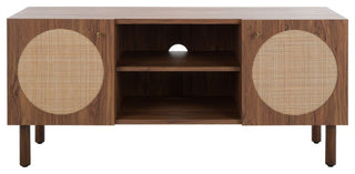 Safavieh Ophelia 2 Door 2 Shelf Media Stand, Walnut/Natural