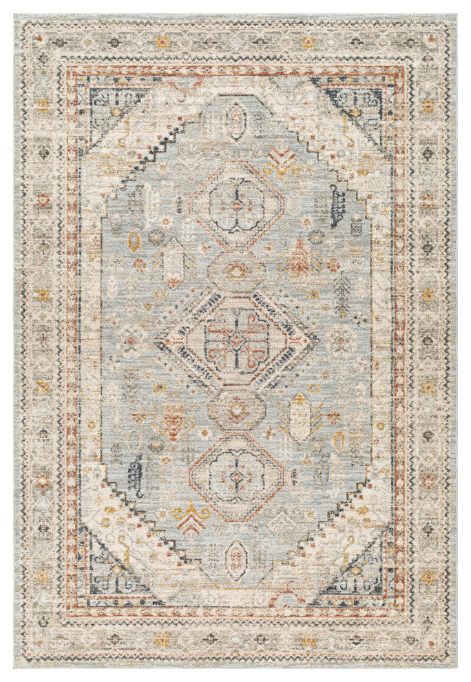 Surya Beckham BCM-2322 Machine Woven Area Rug, Ice Blue, 9' x 12'2"