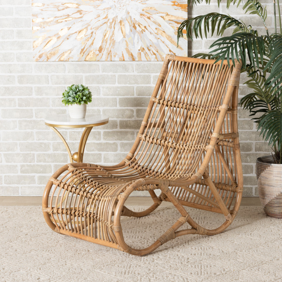 Malene Natural Rattan Lounge Chair