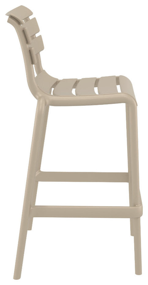 Helen Bar Stool Taupe, Set of 2