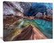 Colorful Glacier Cave, Extra Large Landscape Canvas Art Print, 20"x12"
