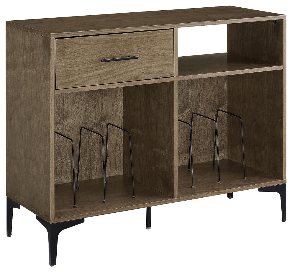Sydney Record Storage Media Console Walnut